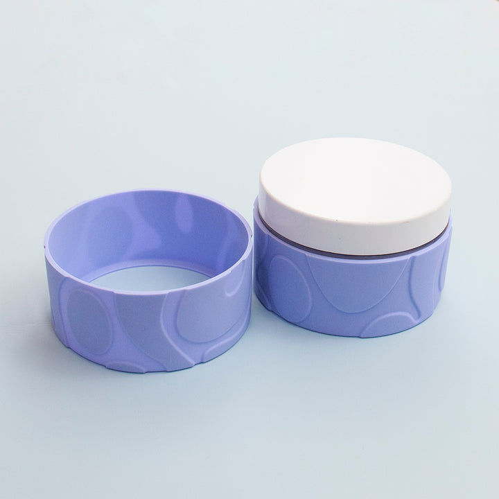 Silicone Jar Sleeve with Embossed Pattern